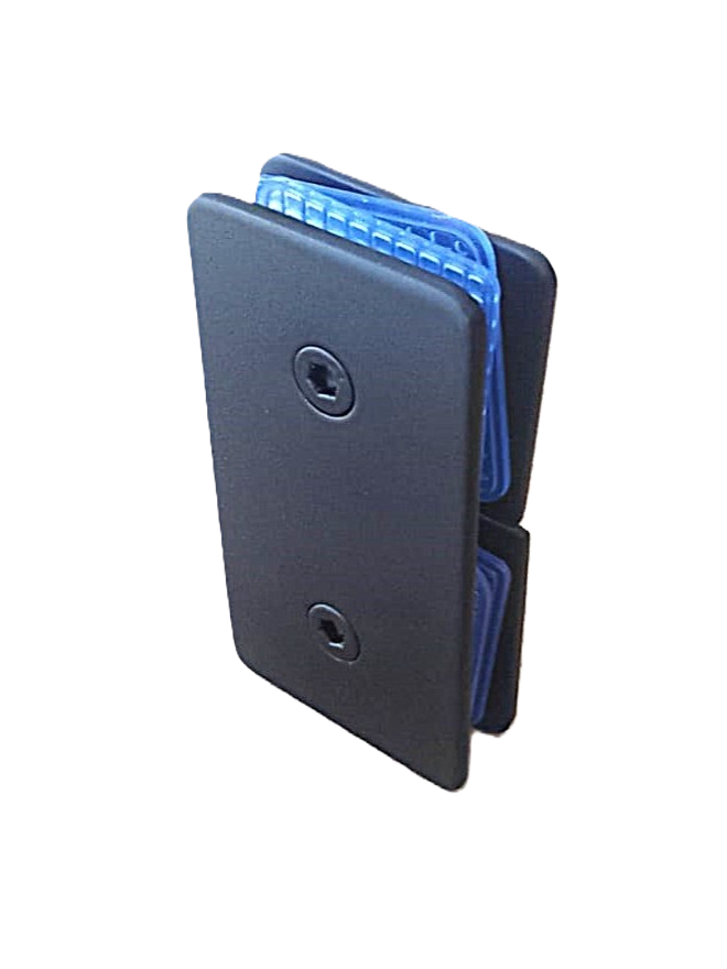 Conector negro 180° para mampara inoxidable
    